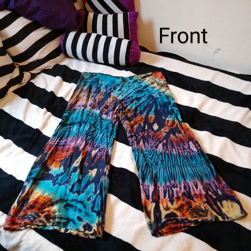 ★SOLD★The Original Rainbow tie-dye Hippie pants
